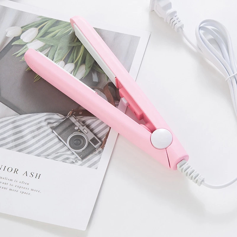 Professional Straightening Mini Portable Steam Flat Hair Iron Straightener Curler Cute Cartoon Curling Hair Irons