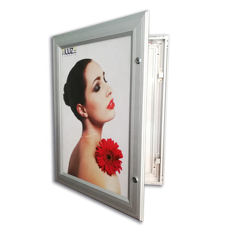 a0 a1 a2 waterproof outdoor LED lighting bulletin board notice board led advertising light with locks and door