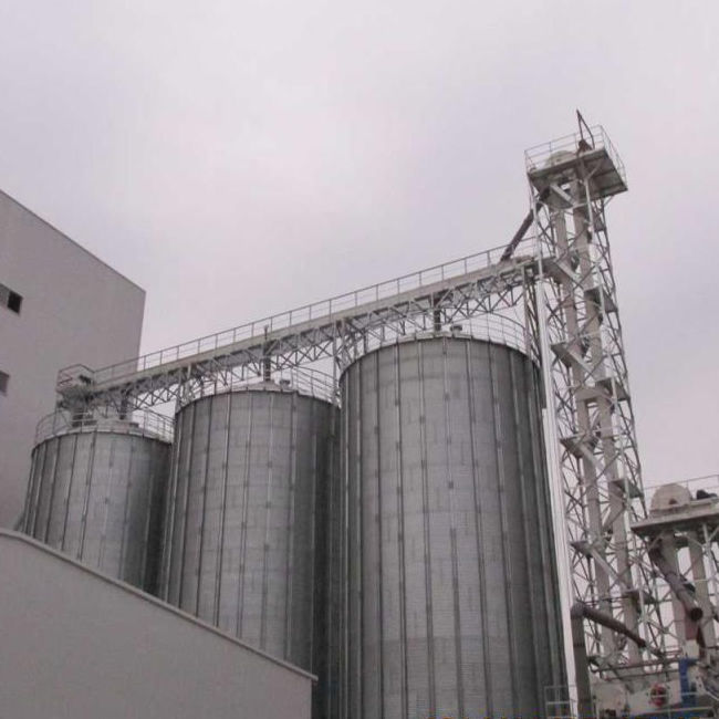 Top quality 2-8sets 300-500T hot-galvanized steel storage silo for sale