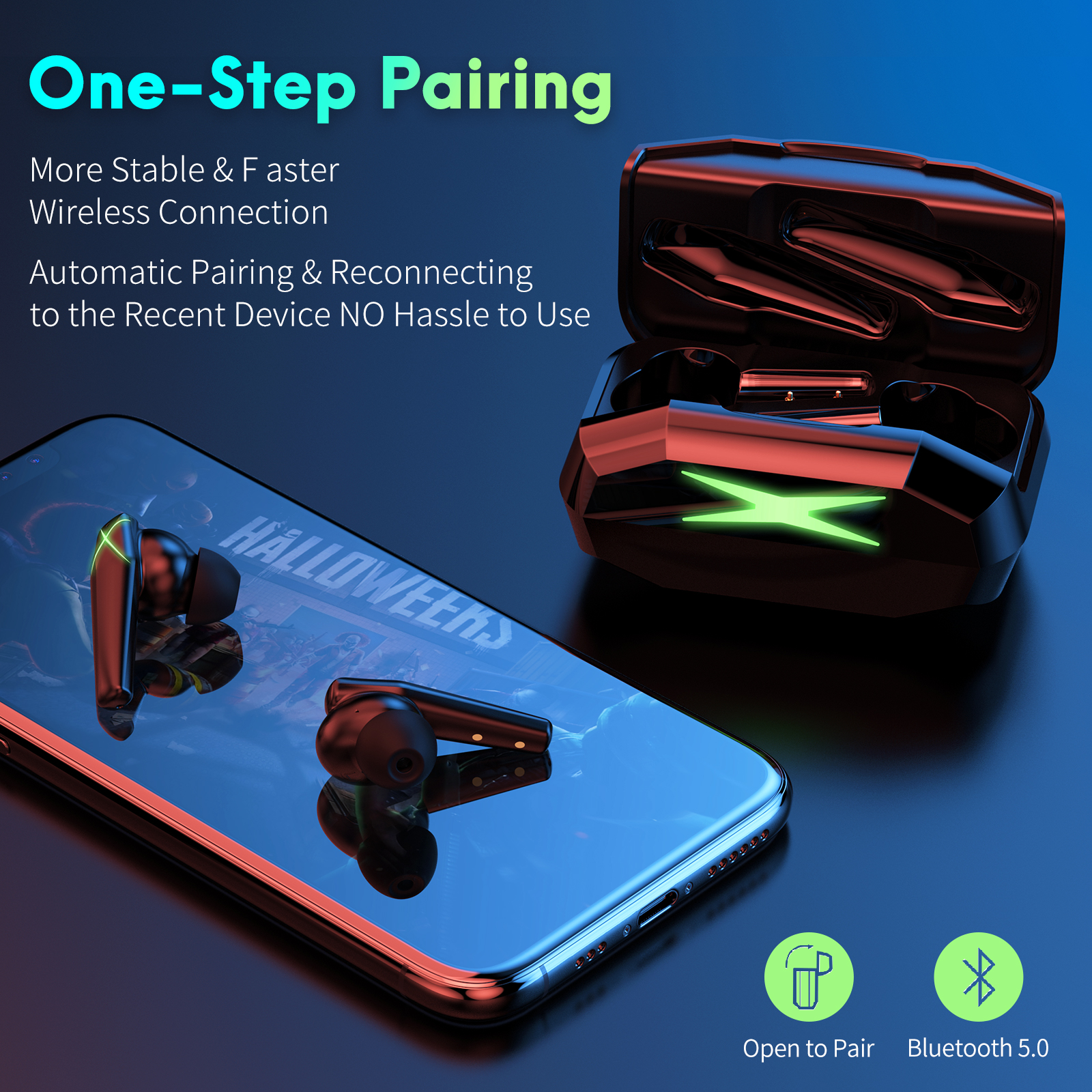 Беспроводные наушники T23 Onikuma Mini Premium Sports Водонепроницаемые Hi-Fi Уровень 5,2 Музыкальный шумоподавление Беспроводная гарнитура