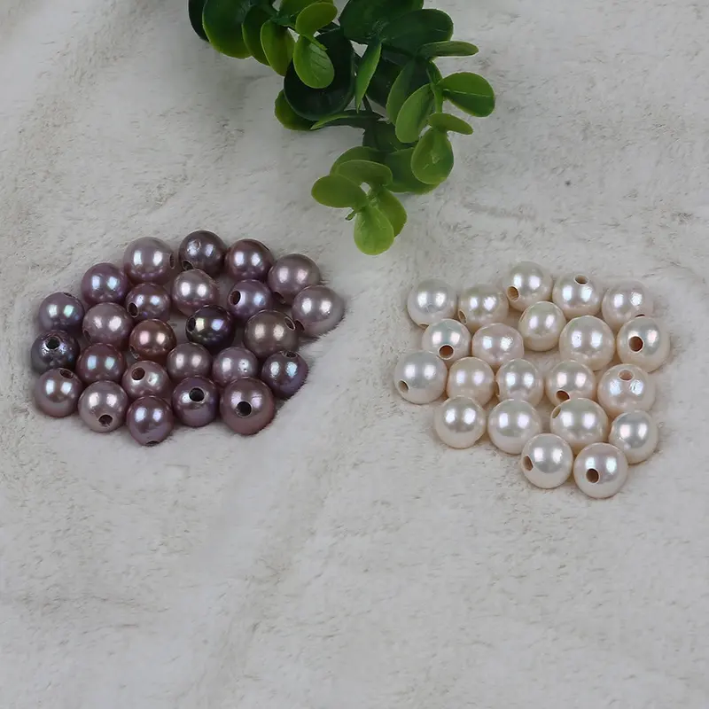 Natural 9-12mm edison loose freshwater pearls beads 3mm big hole