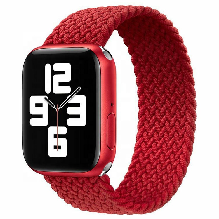 Для apple watch серии 6 эластичный плетеный шнур соло петля ремешки для часов Часы Смарт Браслет