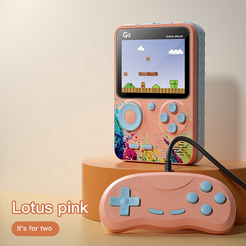 2021 Newest Best Selling Colorful Handheld Mini Retro Game Box 500 In 1 Game Classic Console Video Game Player Boy G5 Console
