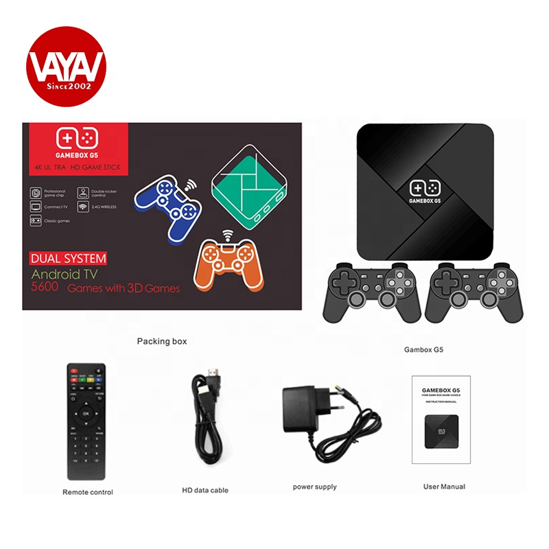 2020 New Good Product 64Bit 4K HD Video Game Console with 2 Joystick G5 Video Game Console