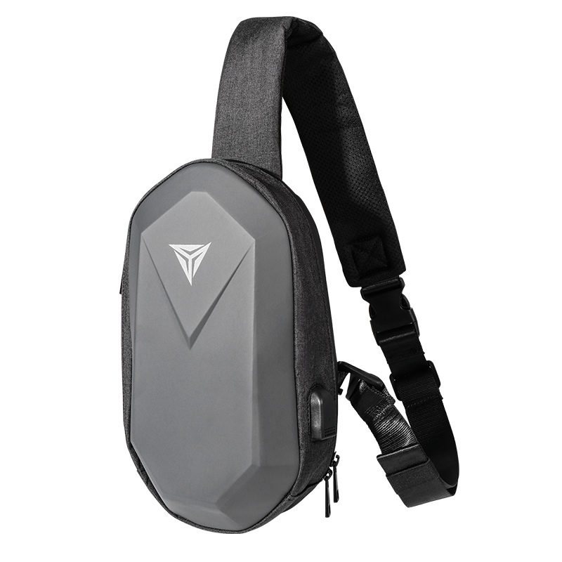 MOTOWOLF Светоотражающая Мужская нагрудная сумка через плечо с USB-портом
