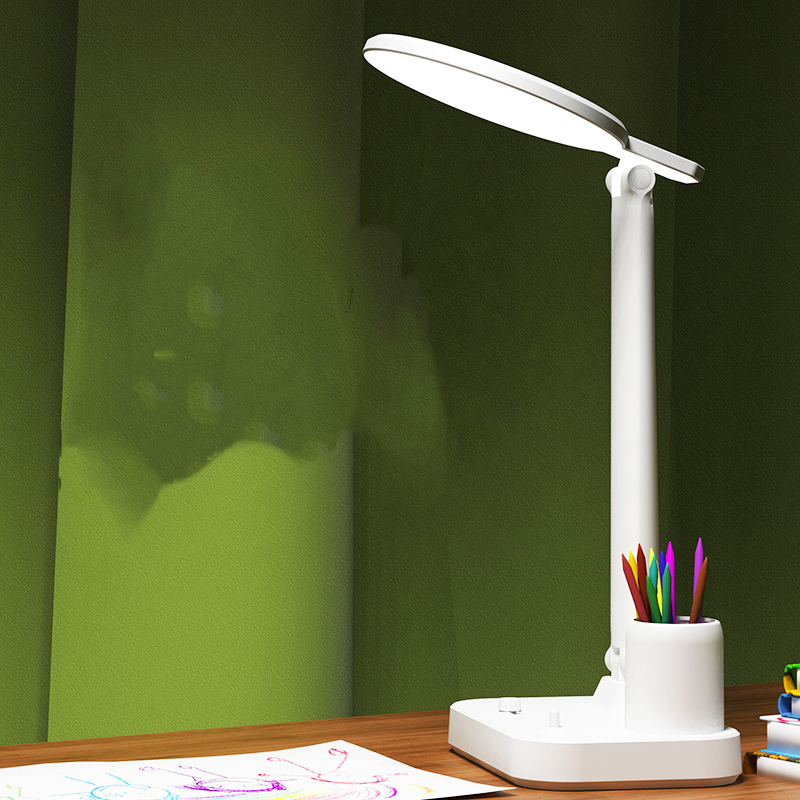 Rechargeable Desk Lamp with pen holder folding bracket enduring battery life rechargeable table lamp