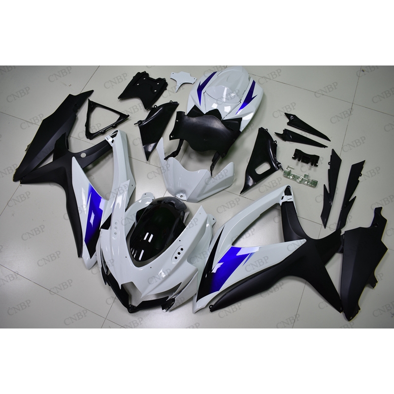 GSXR 600 2009 обтекатель GSXR 600 2008 обтекатель GSX R 750 2008 - 2010 K8 Обтекатели белого и черного цвета
