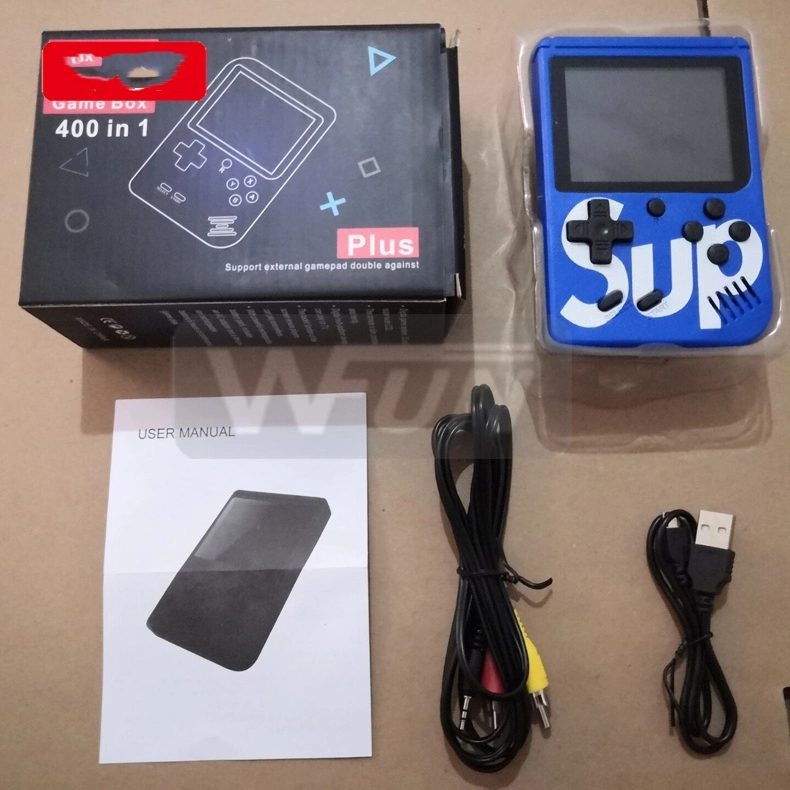 Рождественский подарок, портативные мини-консоли для видеоигр SUP Box 400 в 1, для мальчиков с двойным игроком
