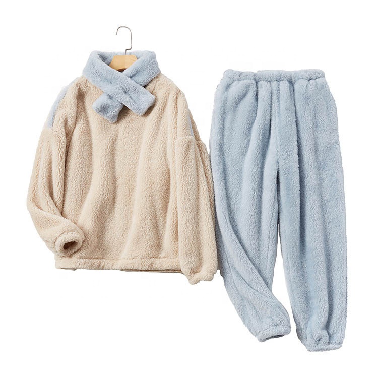 New Arrival In Stock Multi-Color Long Sleeve Women Pajamas Velvet Pajamas Ladies Women Sleepwear