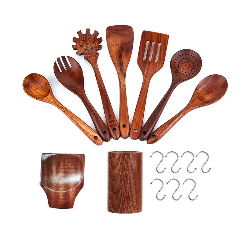 mini wooden disposable handle cutlery wooden spoon set and fork custom LOGO wooden spoons for cooking