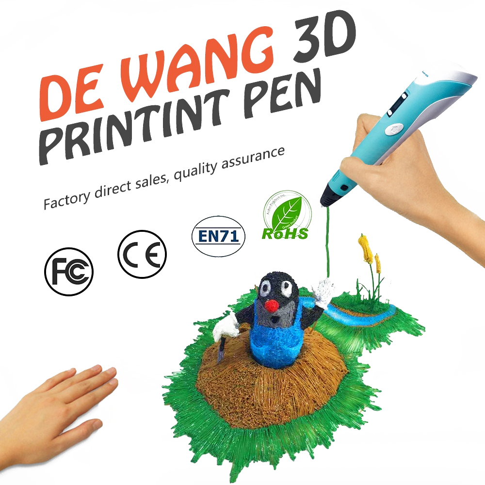 Оптовая продажа с фабрики рисунок принтер 3D ручка с 1,75 мм PLA нити printpen печати ручка 3D принтерной ручки