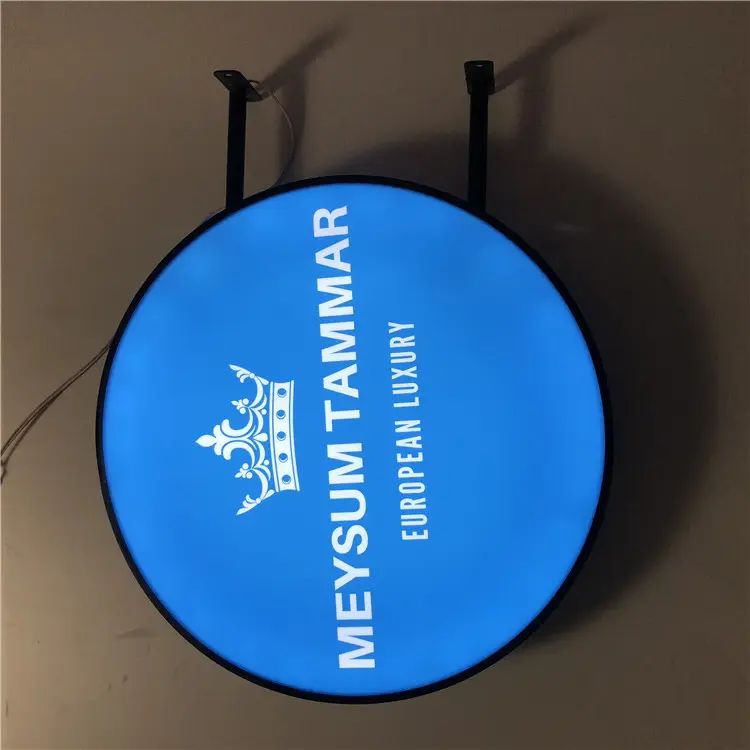 Waterproof Lightbox Waterproof Acrylic Circle Double Sides Lighting Advertising Logo Lightbox