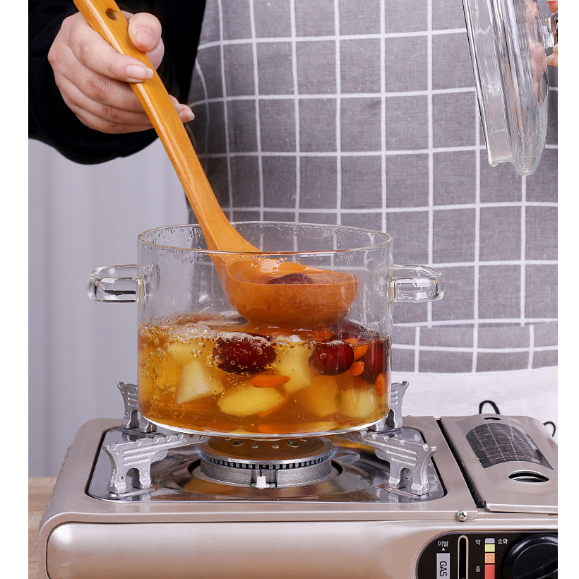 Хит продаж, прозрачный кухонный горшок из пирекс-стекла