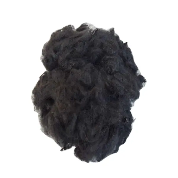 recycled black polyester staple fiber