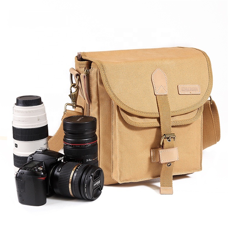 High quality canvas digital sling vintage SLR camera shoulder bag