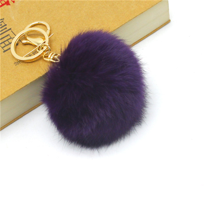wholesale small size fur pompom ball for key chain pendant