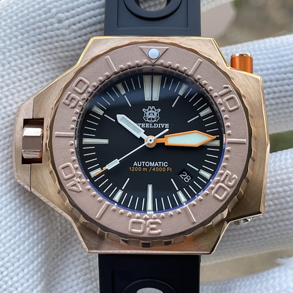 Часы для дайвинга STEELDIVE SD1969S, 1200 м, черный циферблат, механические часы NH35 с автоматическим механизмом, мужские супер светящиеся часы для дайвинга