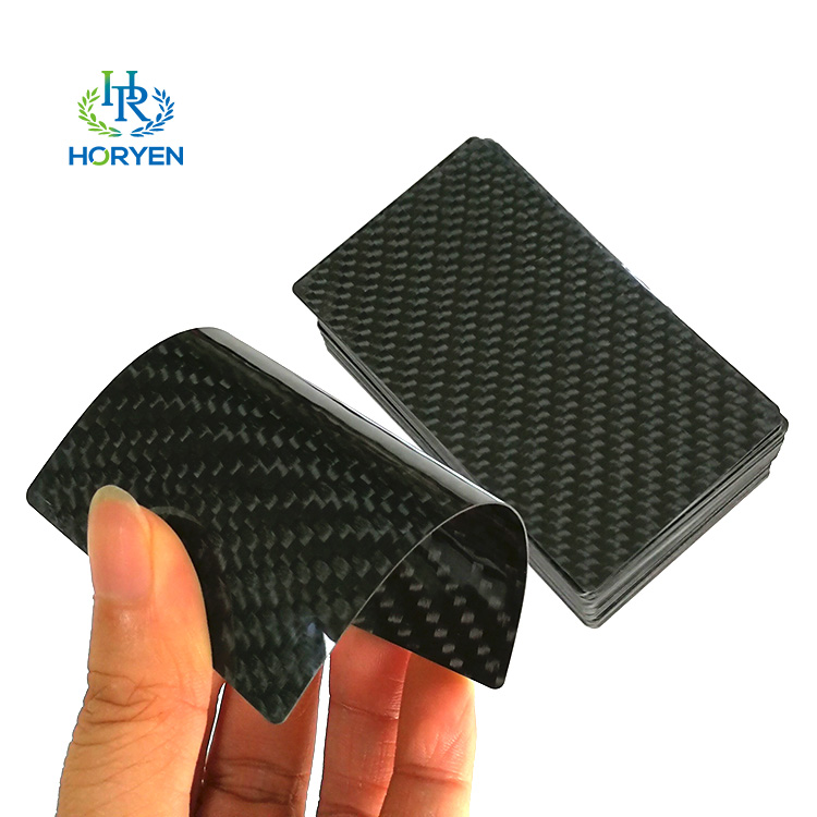 Custom made flexible sheet cnc cutting card size foldable carbon fiber parts