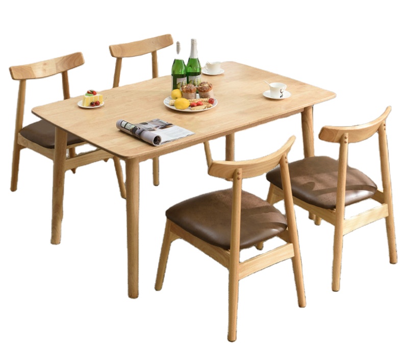 Modern living room furniture table wooden dining table with chair