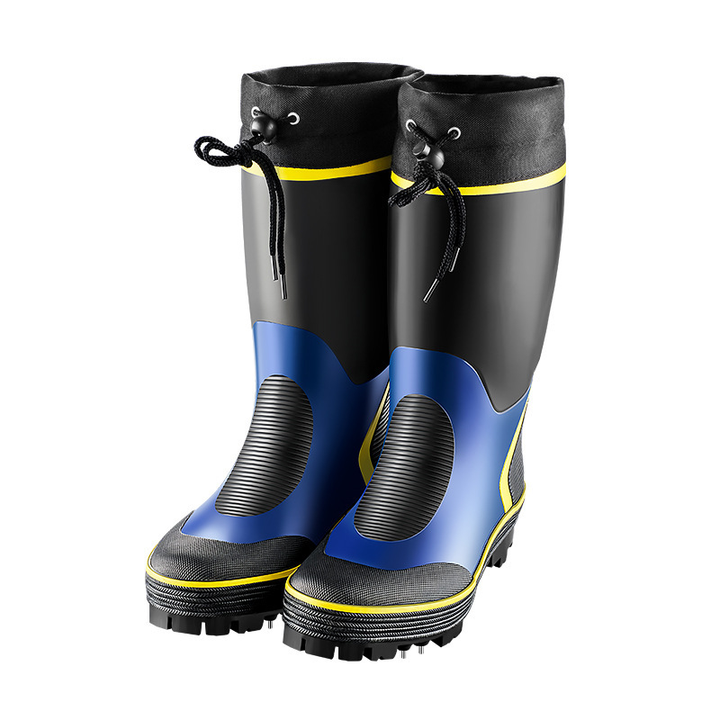 HBC Men's Matching Color Steel Nail Sole Non-slip Waterproof Outdoor Fishing Boots of High Quality