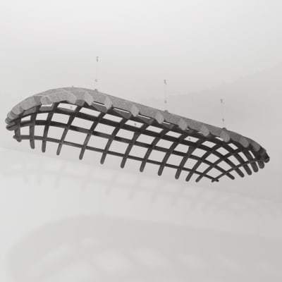 Decorative absoring insulation wave felt polyester fiber soundproof wall curved pet ceiling acoustic panels