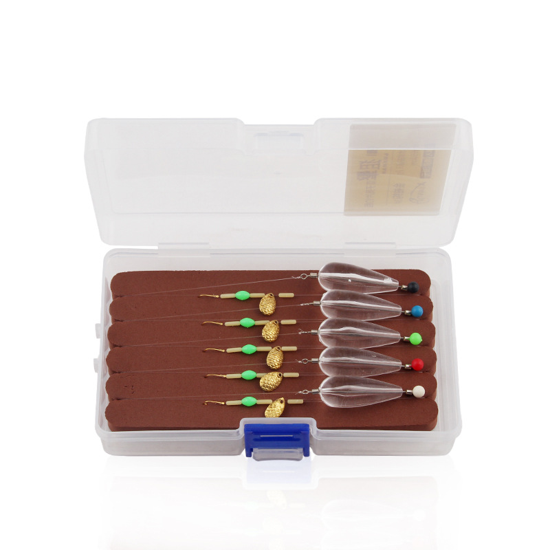 5pcs Luya Bait submerged/floating water 4 types sequins finished line set box