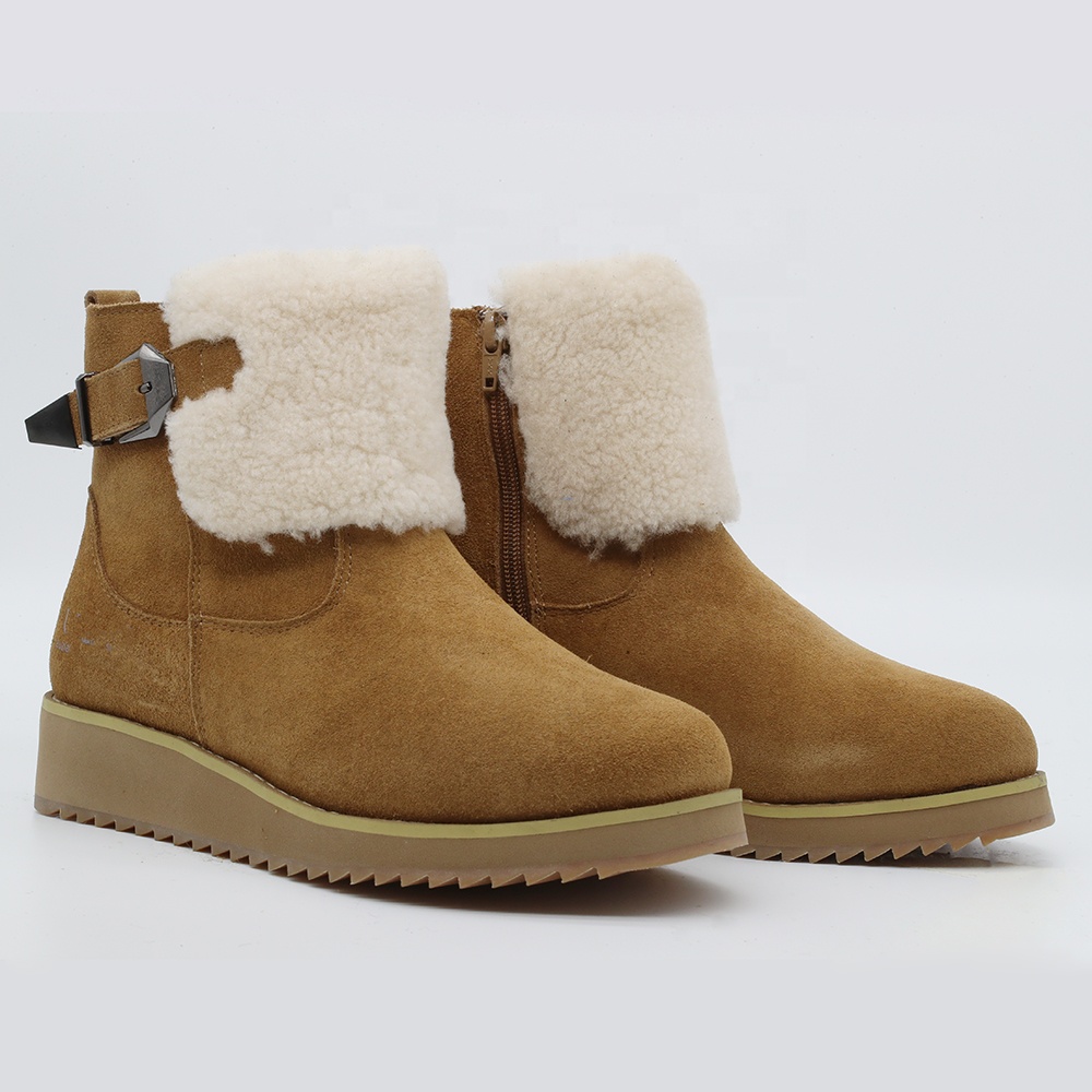 Warmlab/дизайнерские ботинки martens из мягкой кожи с меховым воротником и боковой пряжкой на ремешке