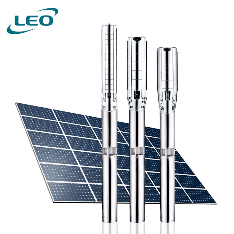 Погружной насос LEO с глубоким отверстием, 6 дюймов, 3Hp, 2Hp, 1Hp, Солнечный водяной насос