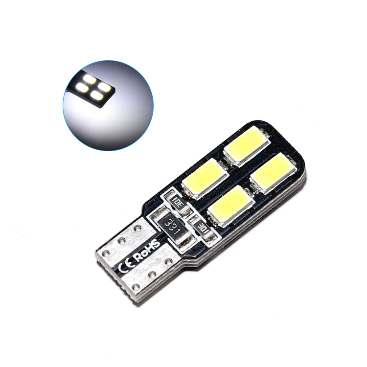 Factory directly sell led t10 4014 8smd canbus auto car LED error free light