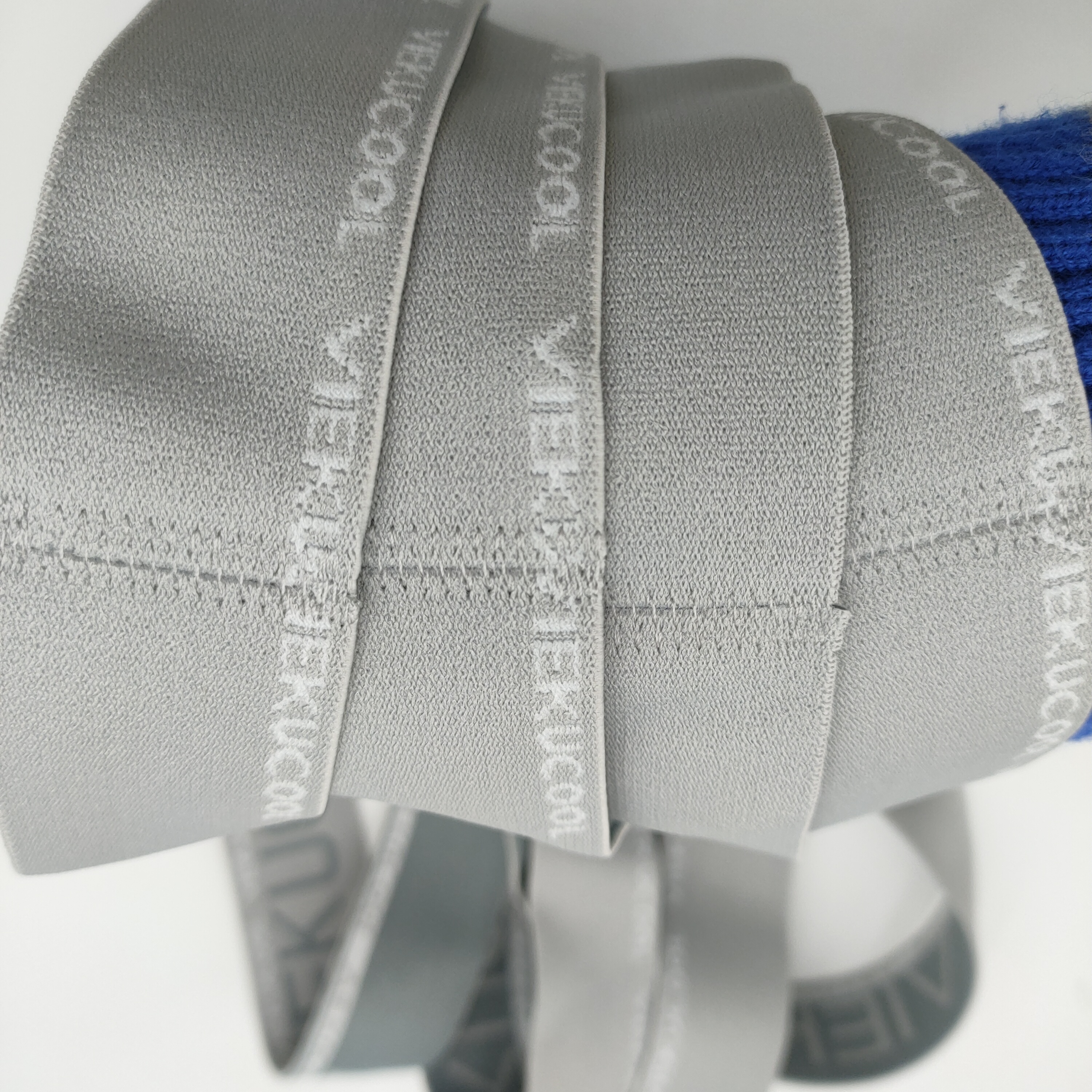 Custom Logo Jacquard Elastic Nylon Spandex Ribbon 4cm Width Band Clothes Bags Shoes Home Textiles Designer Accessory Stock