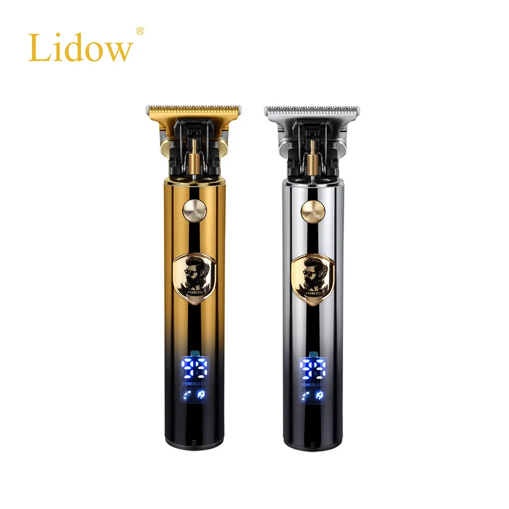 LIDOW Professional T-Blade Trimmer Barber Hair Cut Machine LCD Display Rechargeable Hair Clippers for men