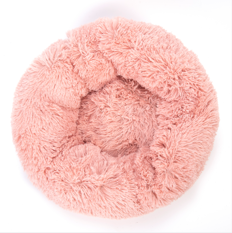 Indoor Dog Beds Calming Donut Cuddler Large Washable Pet Couch Accessories Luxury Plush Round Dog Bed