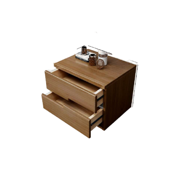 Haohe OEM China Manufacturers Nordic Solid Wood Ash Wood Simple Corner Eco Material Bedside Storage Bedside Cabinet Bedroom
