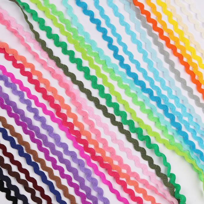Gordon Ribbons Ricrac Soft Polyester Wave Trim High Tenacity Woven Jacquard Ribbon Dressmaking Bags Home Textiles Accessories