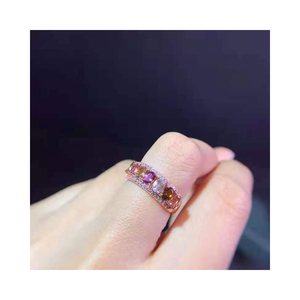 Economical Jewelry Rings Oval Cut Half Band Stone Rings Jewelry Ring Band For Women