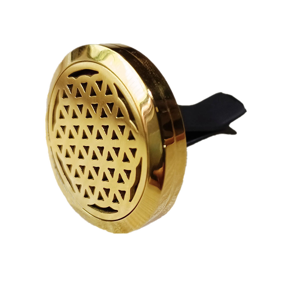 Car Air Freshener Vent Clip Stainless Steel Gold Planting Vent Essential Oil Diffuser Car Perfume