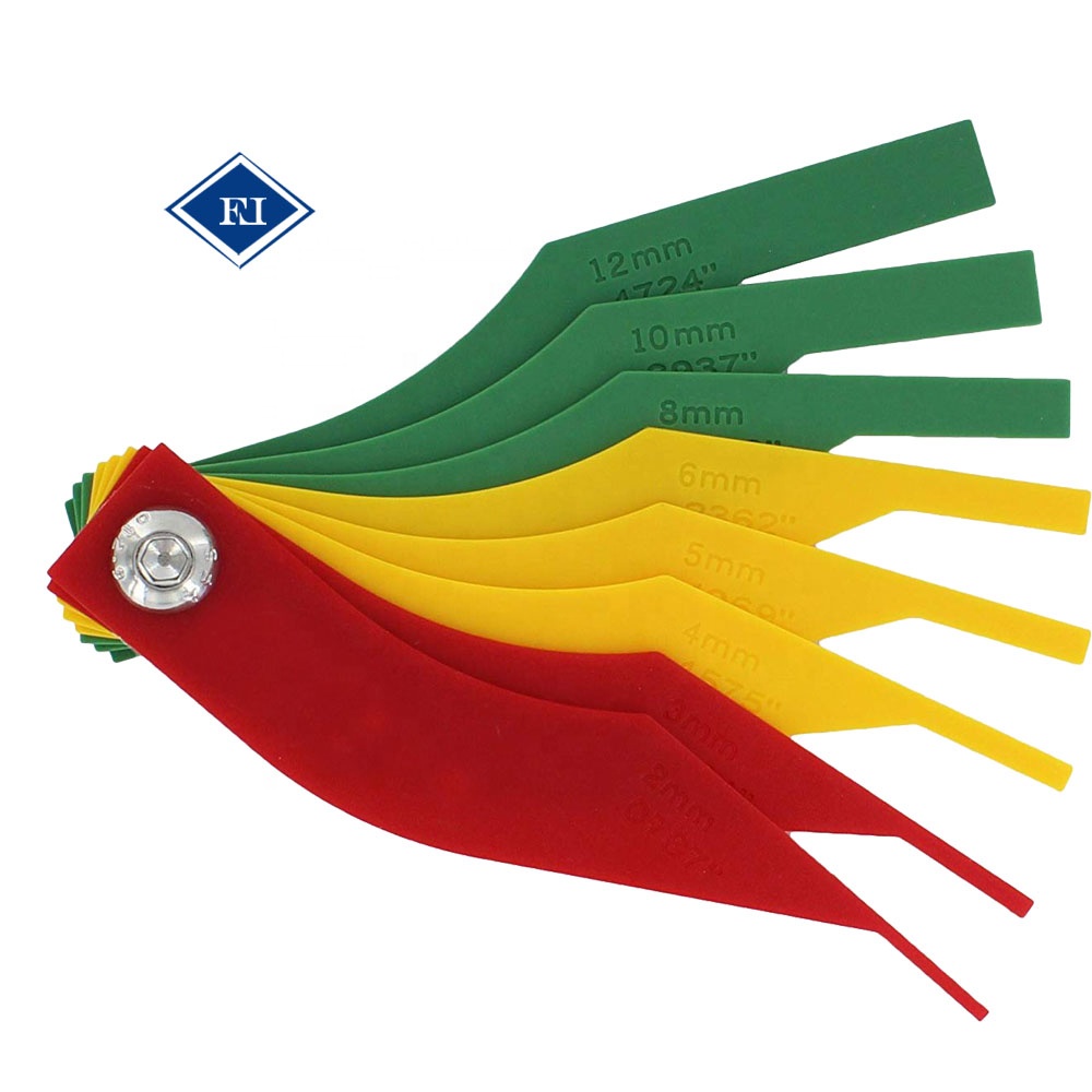 Plastic , Steel, Aluminum Alloy Material Automotive Brake Pad Feeler Lining Thickness Gauge Measure Tool