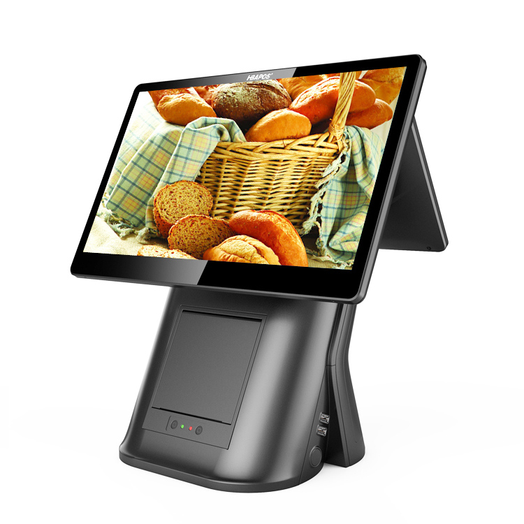 15 inch flat touch type popular all in one touch screen modern point pos systems