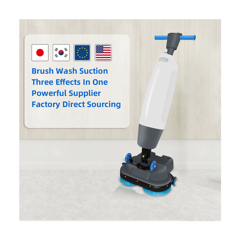 Commercial Rechargeable Dual Brush tile cleaning machine floor scrubber for sale