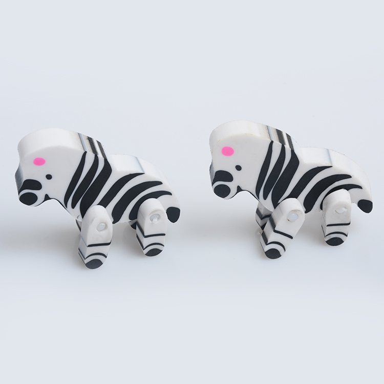 Back To School Mini Cute Animal Shaped Promotional TPR Rubber 3D Eraser Custom