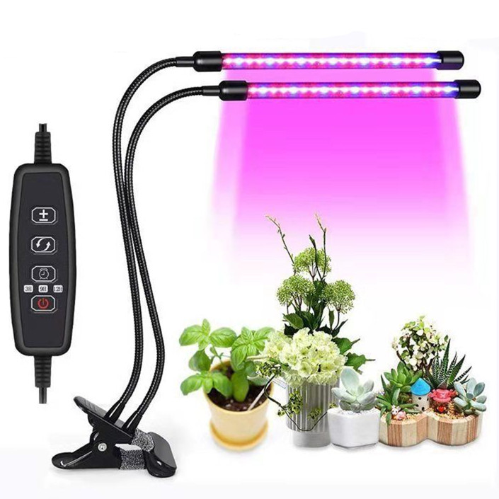 Clamp LED Grow Light DC 5V USB with Timer Dimmable Full Spectrum Bulbs Flexible Clip Phyto Lamp for Plant Seedling Flowering