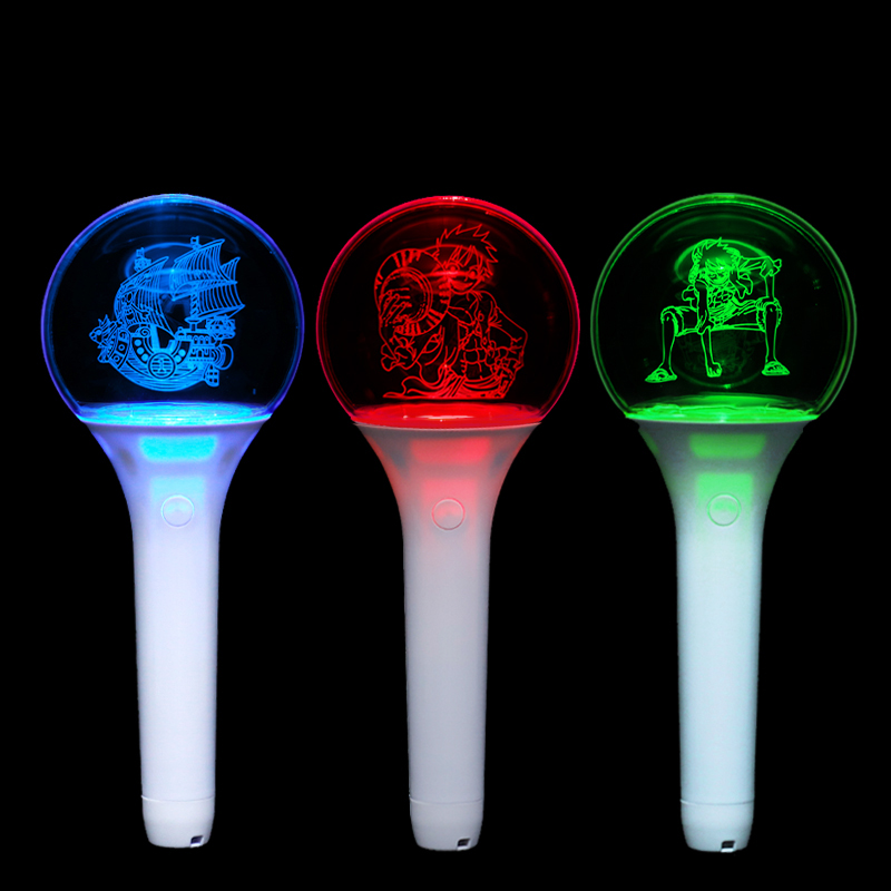 Kpop Concert Cheering Light Stick For Fan's Club Customized LOGO Ball Shape Acrylic Glowing LED Stick For Fan's Cheering