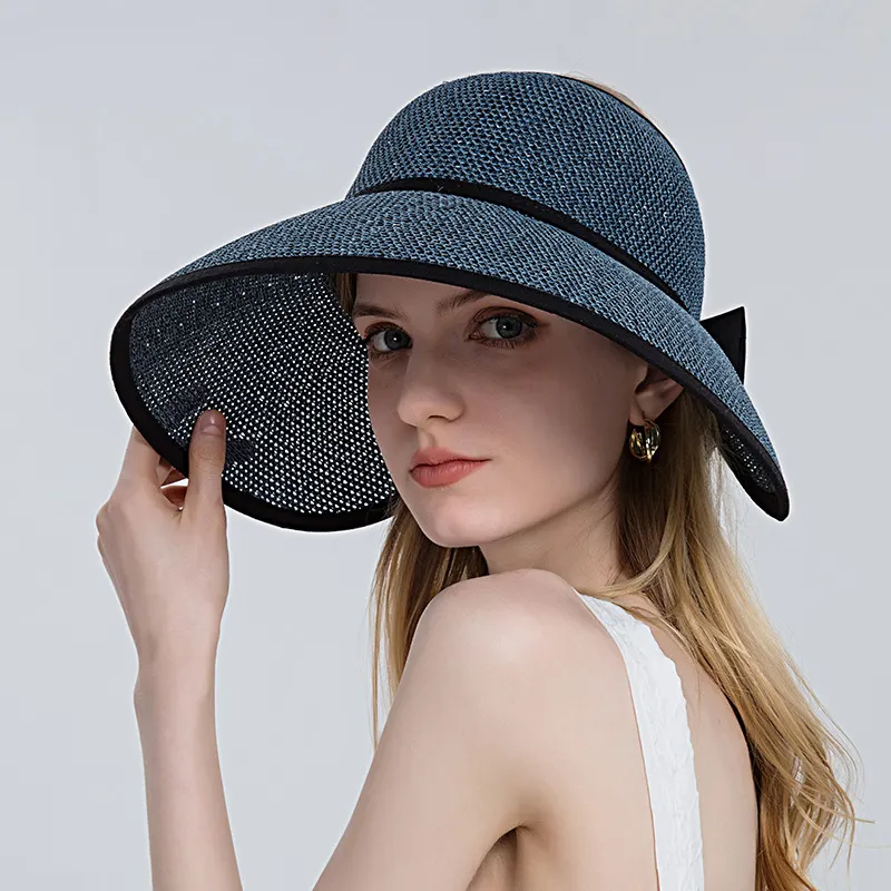 Summer Women Bucket Hat Straw Sun Hat Bowknot Beach Casual Sun Protection Women's Summer Hat Sombreros De Mujer