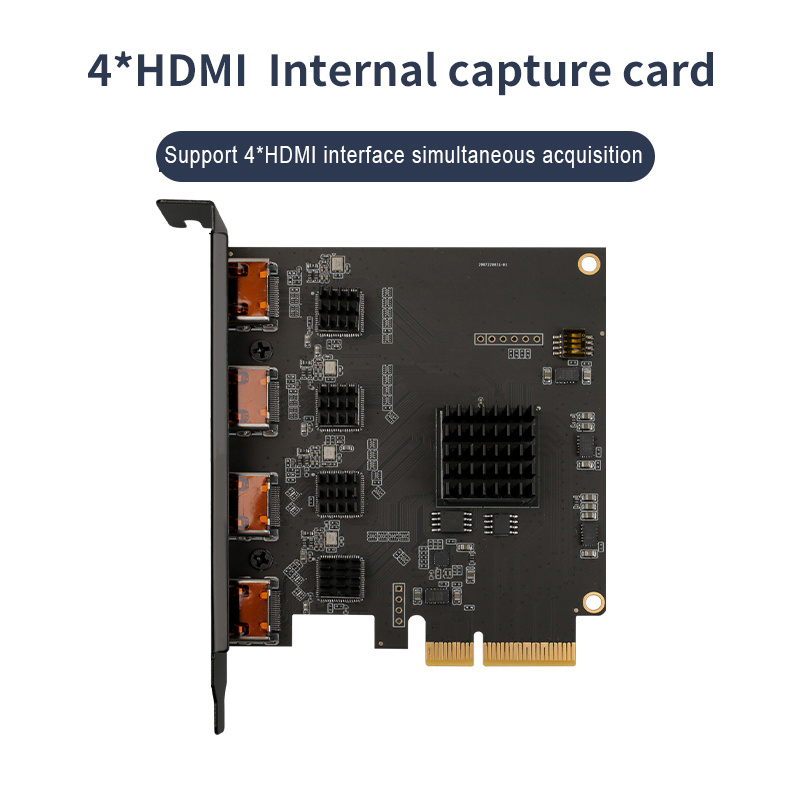 Новый дизайн Win10 capture server PCIe 4CH видеокарта captur 1080P60 hdmi capture to OBS для обучения Live ZOOM