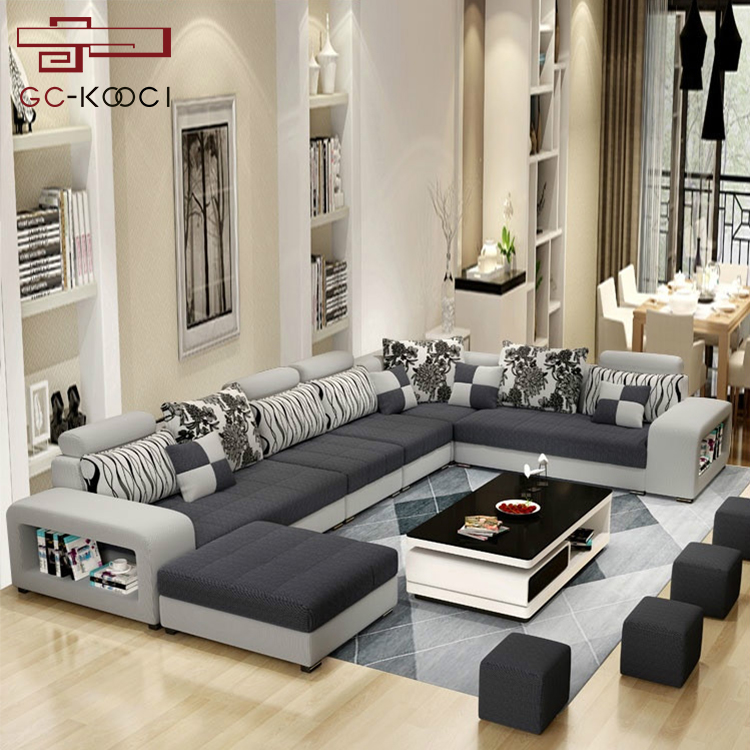modern cheap sofa set furniture living room sofas fabric chair U shape