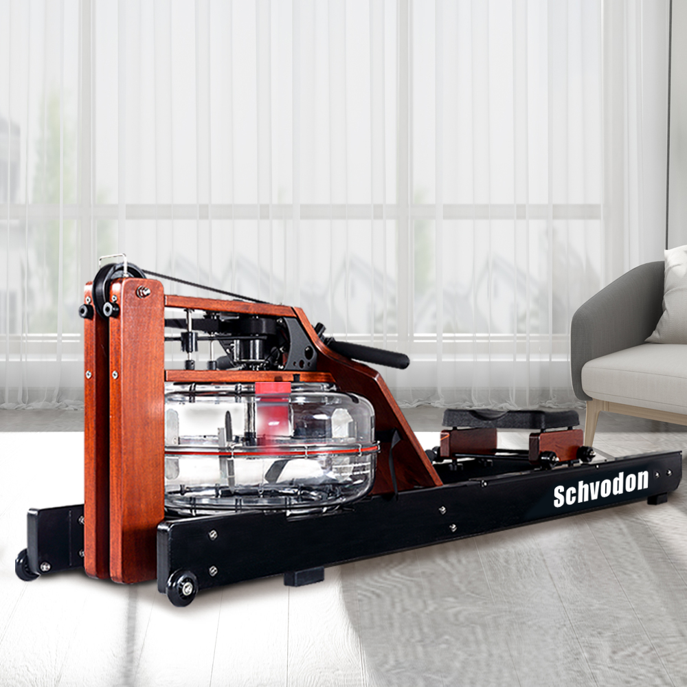 high quality rubber wood solid wood water rowing machine homegymequipment