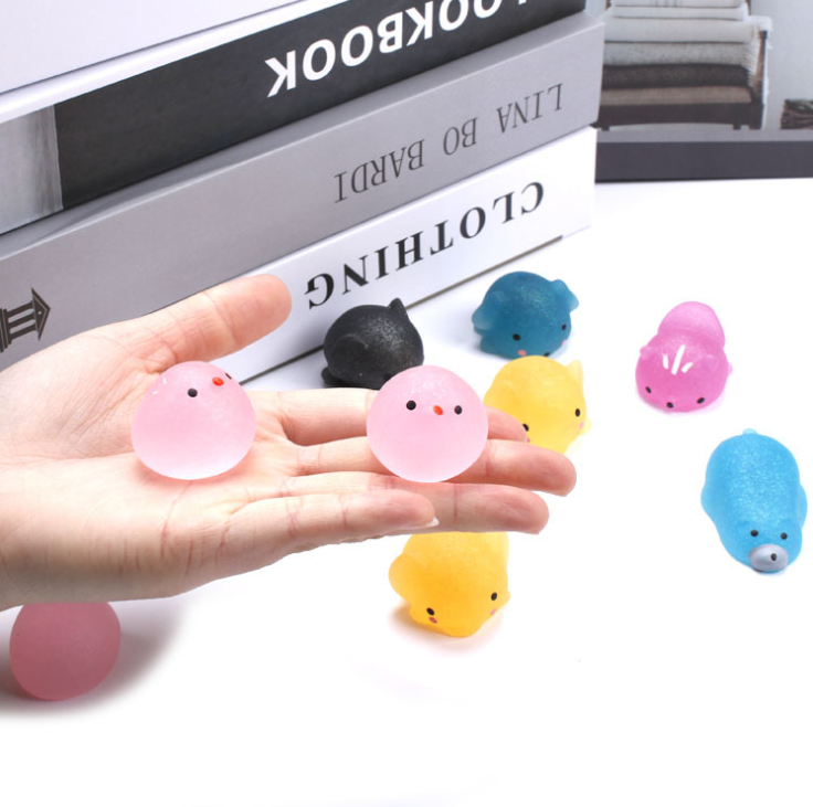 Transparent gold color animal squishy decompression vent toy