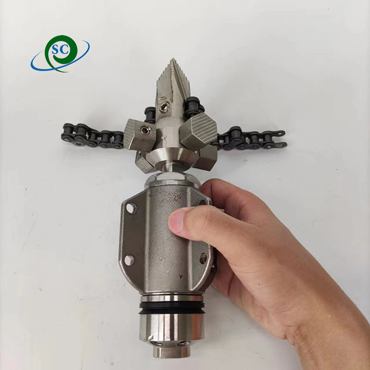 Sewer Jet Rotating Chain Root Cutter 4000psi High Pressure Chain Flail Scraper 3/8 For Drain Pipe Cleaning
