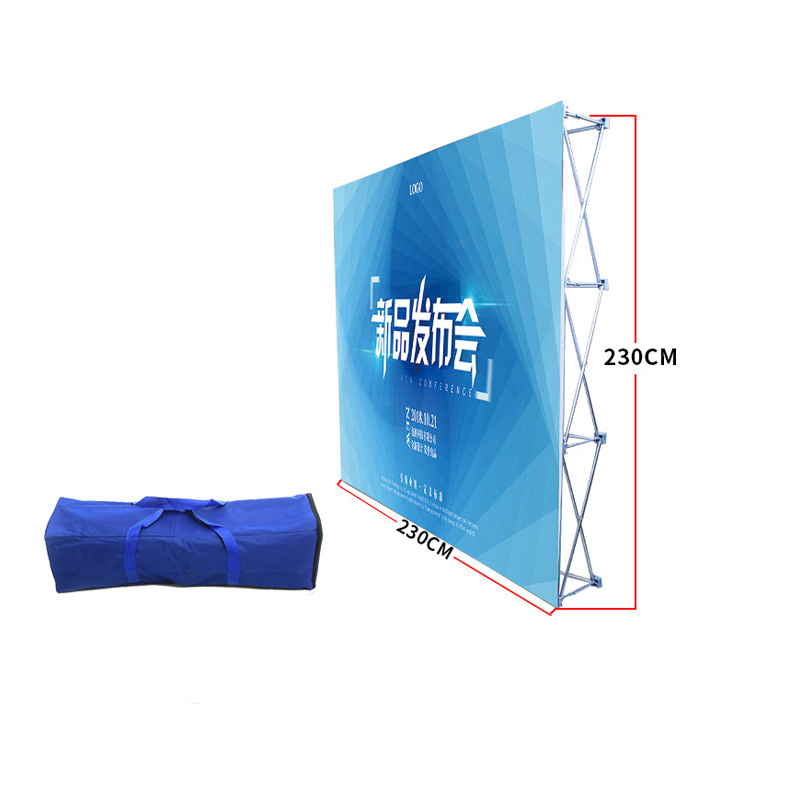 FEAMONT Aluminum Magnetic Pop up Banner Stand Printed Knitted Display Rack for Advertising Sports Promotion Travel Agency