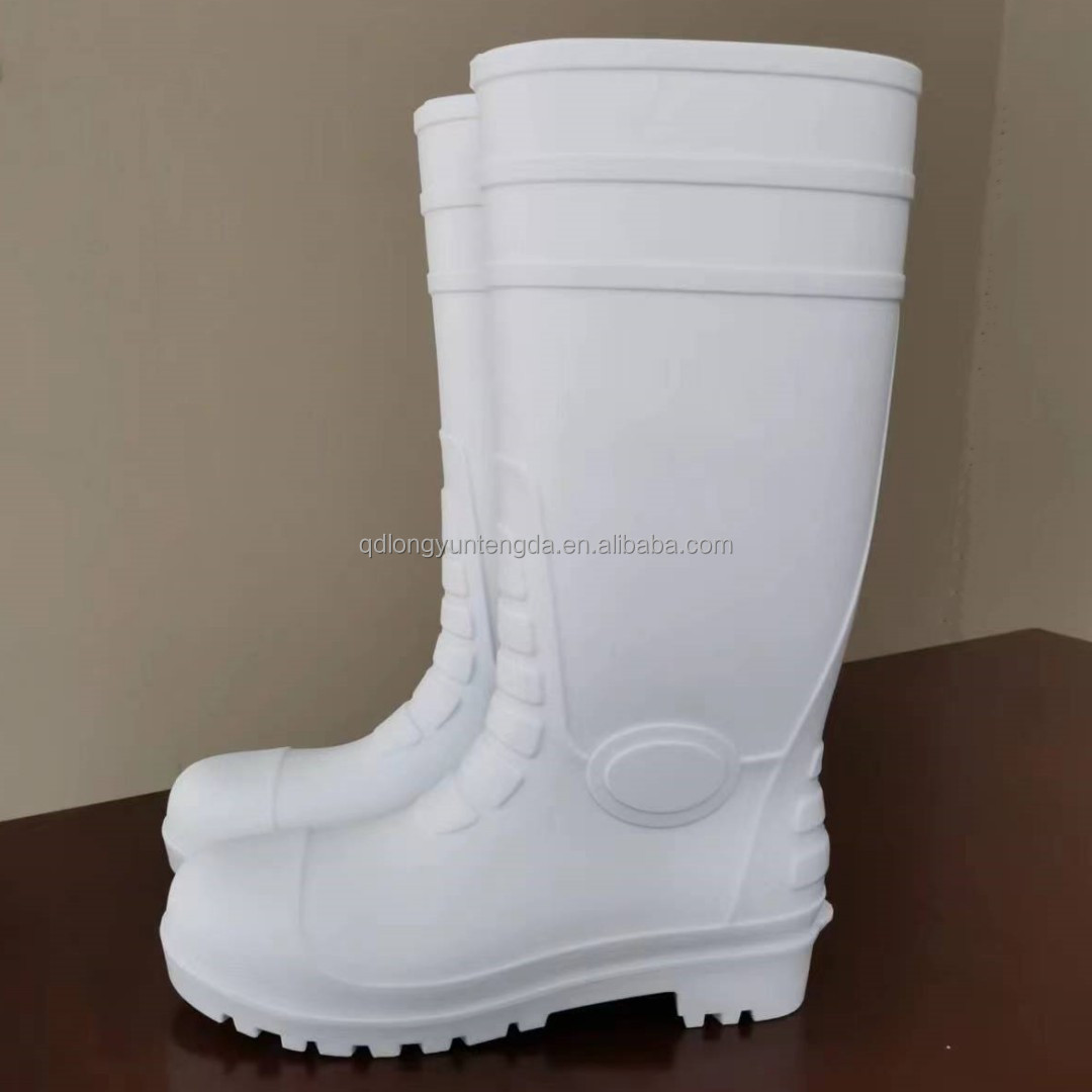 Wholesale waterproof cheap fishing wellington rain gumboots high PVC men's food industrial boots
